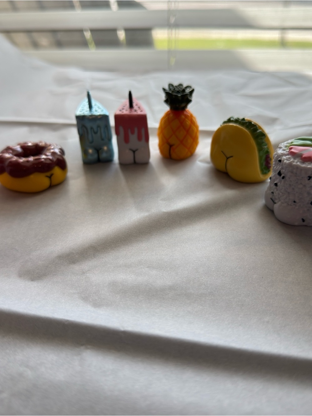 Butts on Things Food Characters Lot of 8 Collectible Figures - Picture 2 of 2